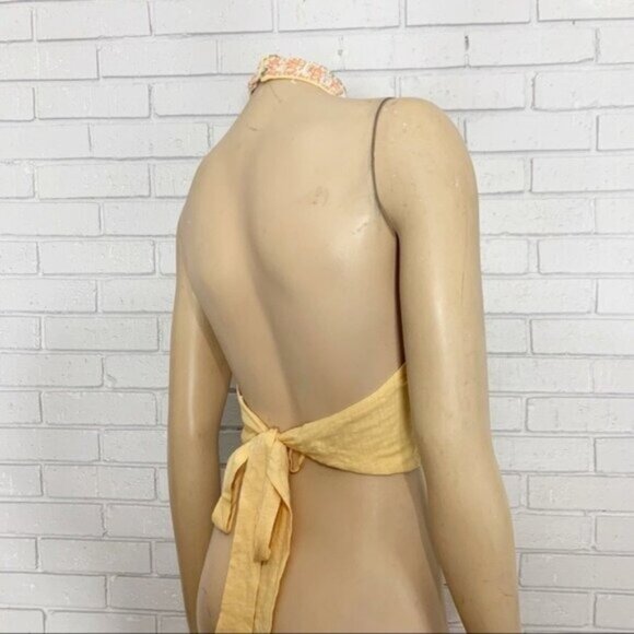 Free People Yellow Embroidered Crop Top - Picture 7 of 14